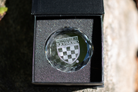 Campus Crystal Clear Optic Crystal Paperweight with Crest