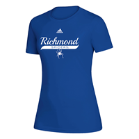 Adidas Ladies Athletic Tee with Richmond Spiders Mascot Blue