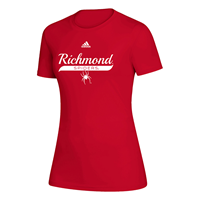 Adidas Ladies Athletic Tee with Richmond Spiders Mascot Red