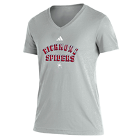 Adidas Ladies Tee with Richmond Spiders Mascot in Grey