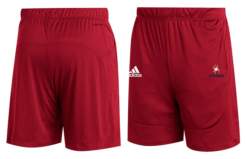 Adidas Sideline Knit Shorts with Mascot Richmond Red (SKU 114451421187)