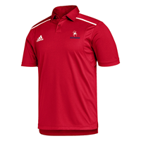 Adidas Polo with Mascot Richmond in Red with White Stripe