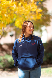 Adidas 1/2 Zip Stadium with Richmond Mascot in Navy