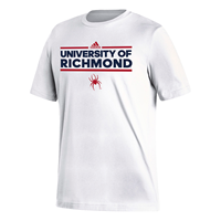 Adidas Cotton Tee with University of Richmond Mascot in White