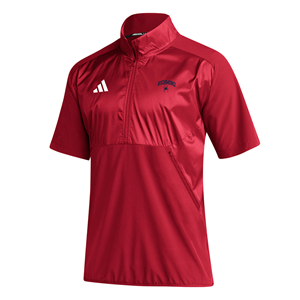 Adidas Half Zip Short Sleeve Jacket -  red