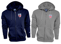 Blue 84 Full Zip Hoodie with Crest on Left Chest