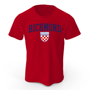 Blue 84 Classic Collegiate Shield Tee -  red