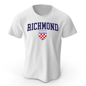 Blue 84 Classic Collegiate Shield Tee -  white