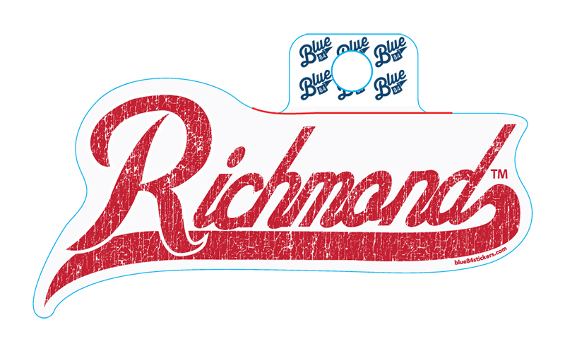 Blue 84 Richmond Cursive Sticker