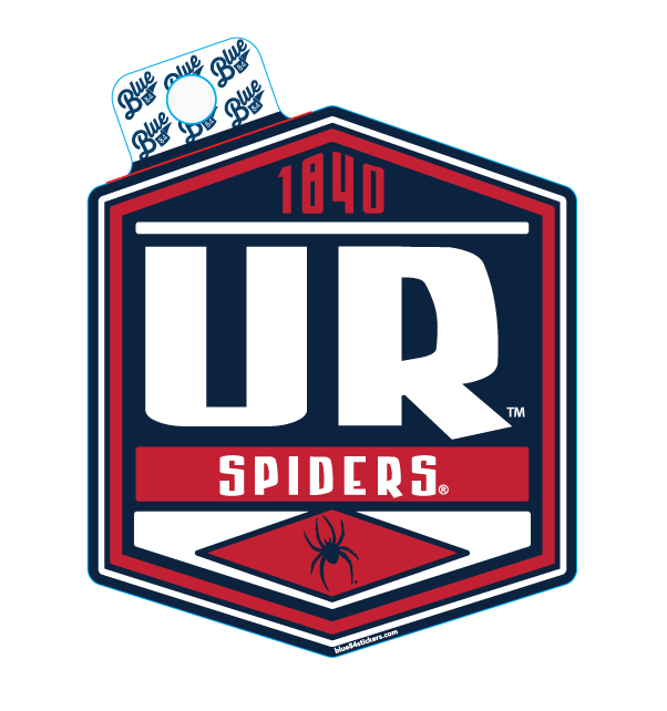 Blue 84 1840 U R Spiders Mascot Sticker