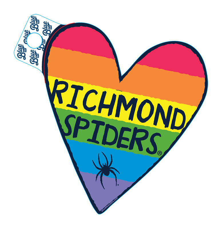 Blue 84 Richmond Spiders Heart with Rainbow Sticker