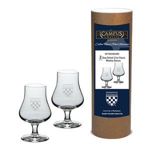 Campus Crystal by Jardine Set of Two Classic Whiskey Glass with Crest