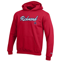 Champion Youth Hoodie with Richmond Mini Mascot in Red