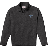 League 1/2 Zip Pullover with Richmond Mascot Embroidered on Left Chest in Grey