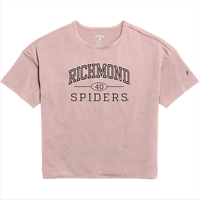 League Ladies All Day Comfort Tee with Richmond 40 Spiders in Pink