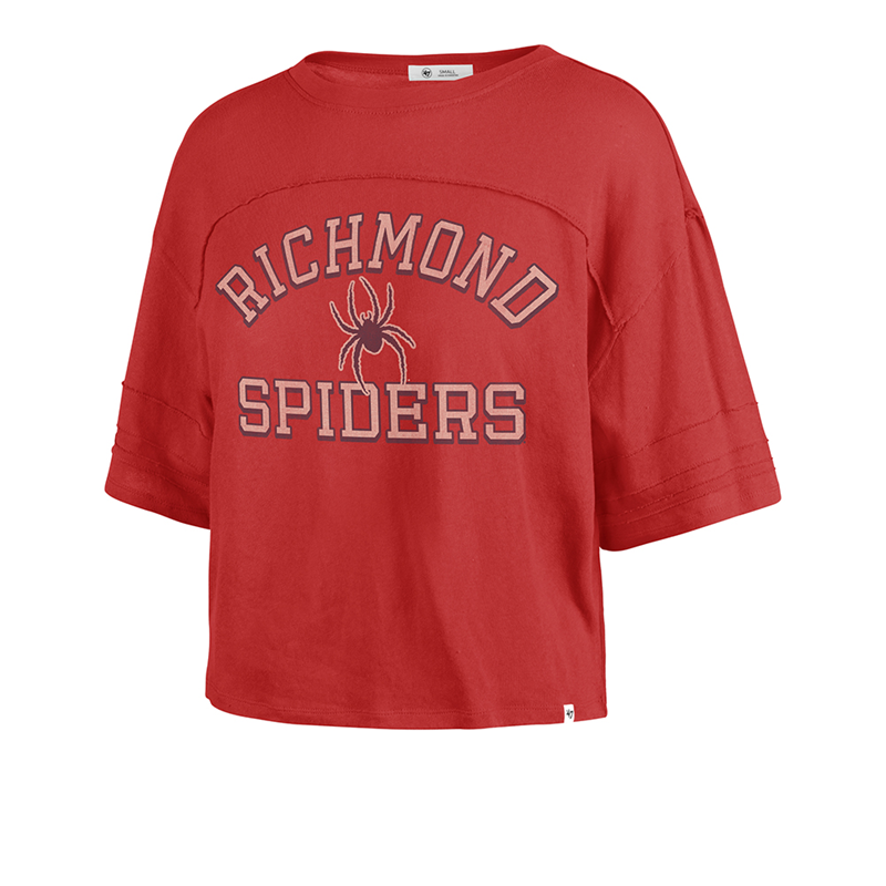 47 Brand Ladies Tee with Richmond Mascot Spiders in Red (SKU 114611111058)