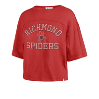 47 Brand Ladies Tee with Richmond Mascot Spiders in Red