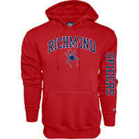 Blue 84 Hoodie with Richmond Mascot and Spiders on Sleeve Red