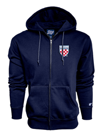 Blue 84 Full Zip Hoodie with Crest Navy
