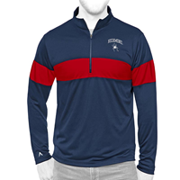 Antigua 1/4 Zip with Richmond Mascot in Navy with Red Stripe