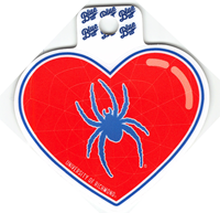 Blue 84 Mascot Inside Heart Sticker