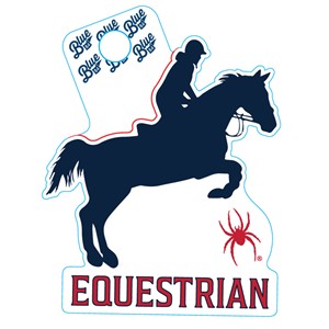 Blue 84 Equestrian Sticker - main view