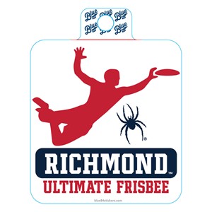 Blue 84 Ultimate Frisbee Sticker - main view