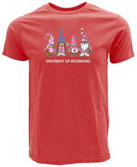 Blue 84 Tri-Blend Tee with Valentine's Day Gnomes in Red
