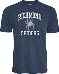Blue 84 Tri-Blend Tee with Richmond Mascot Spiders in Navy