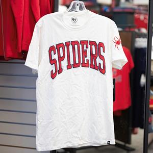 47 Brand Tee with Spiders over Chest in White