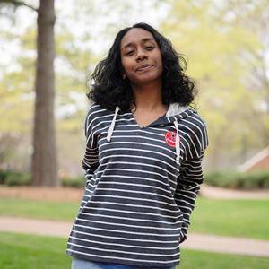 Gear Ladies Cotton Hoodie with Mascot Richmond Embroidered Patch on Left Chest