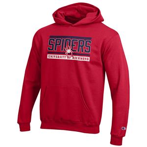 Champion Youth Hoodie with Spiders Mascot University of Richmond in Red