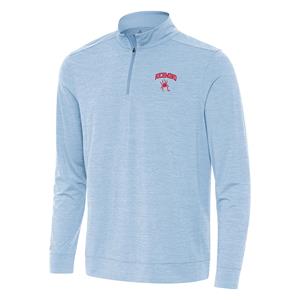 Antigua 1/4 Zip with Richmond Mascot in Light Blue