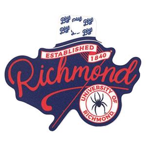 Image of Blue 84 Est. 1840 Richmond U of R Mascot Sticker