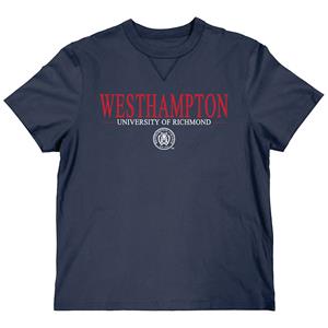 Blue 84 Tee with West Hampton University of Richmond with WH Seal in Navy