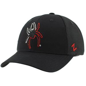 Zephyr Bigrig Trucker Cap with Mascot in White and Red Split