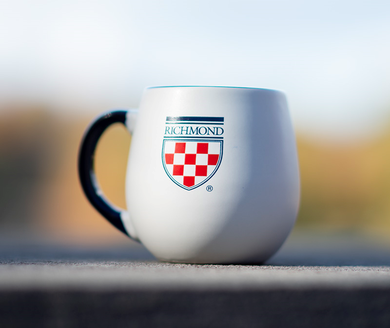 R F S J Welcome Mug with Crest in Navy