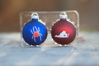 R F S J Set of Two Holiday Tree Onaments