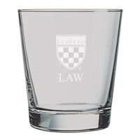 Image of R F S J Rocks Glass with University of Richmond Shield Law
