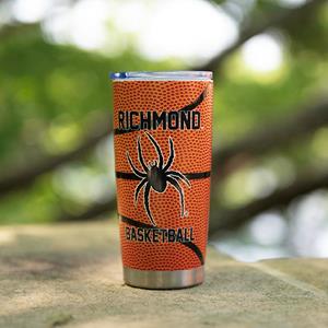 Basketball Texture Tumbler with Richmond Mascot Basketball