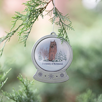 R F S J Boatwright Library Tower Snow Globe Ornament