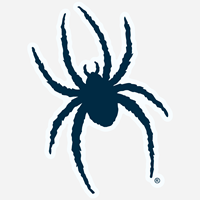 Spider Mascot in Red & Navy – 4.5" Decal - main view