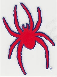 Mascot 2 1/2 Inch Outside Decal Red with White & Navy Outline