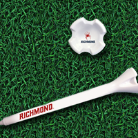 Golf Tees with Printed Top Mascot Richmond Side Richmond