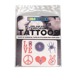Image of Color Shock Temporary Tattoos Mascot Set
