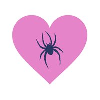 Pink Acrylic Heart Magnet with Mascot