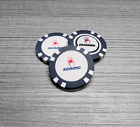 Team Golf Chip Markers with Mascot Richmond in Red and White -  1