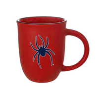 Nordic 14 oz Red Mug with Navy Mascot Outlined