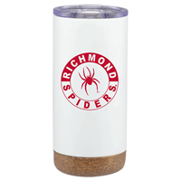 Nordic 18 oz Cork Bottom Richmond Mascot Spiders White