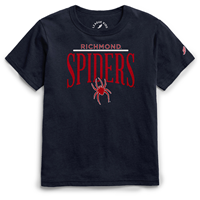 League Kids Youth Tumble Tee with Richmond Spiders Mascot Navy